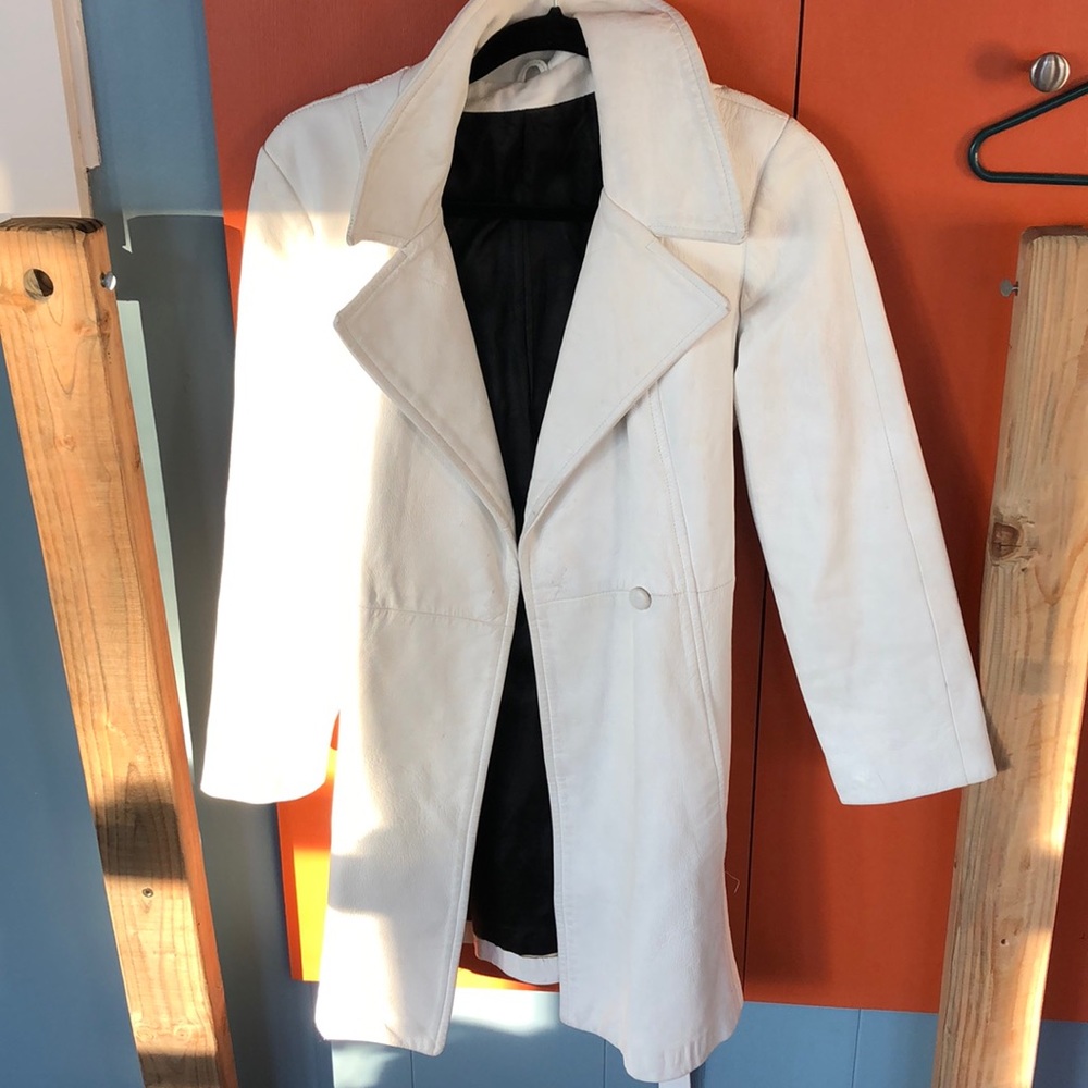 White Leather Coat